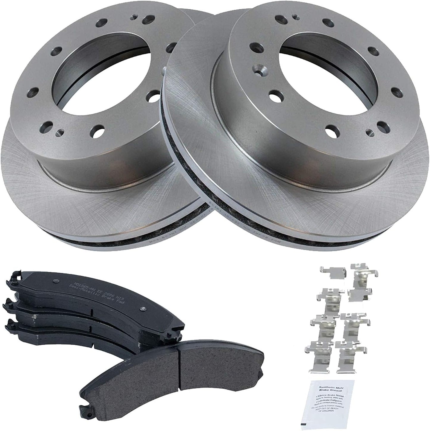 TRQ Front Brake Pad & Rotor Kit for 2016-2019 Chevrolet Suburban