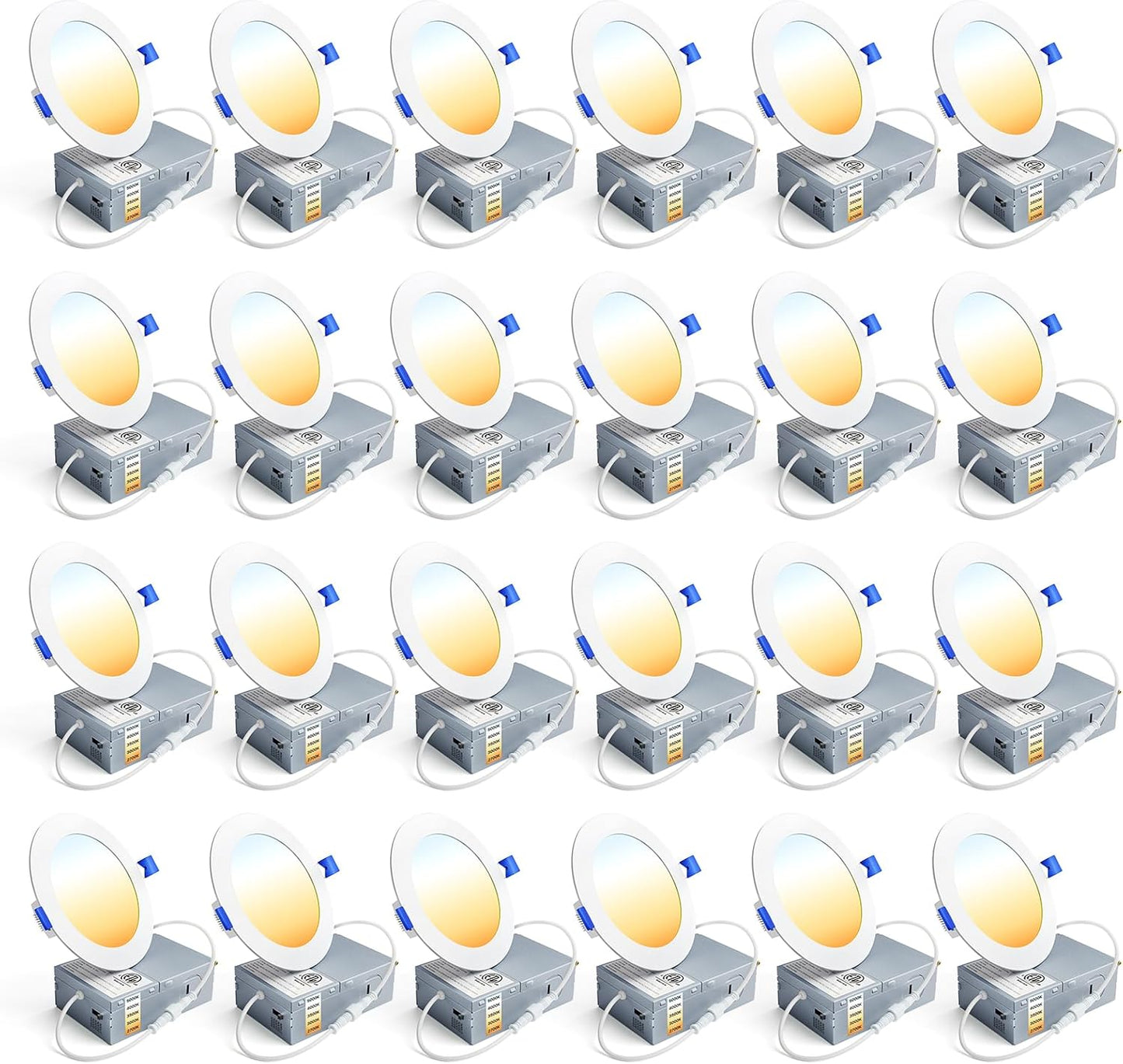 Ensenior 24 Pack 4 Inch LED Recessed Ceiling Light for Home