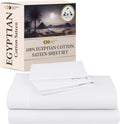 Egyptian Cotton Sheets King Size Set - Soft Sateen Comfort