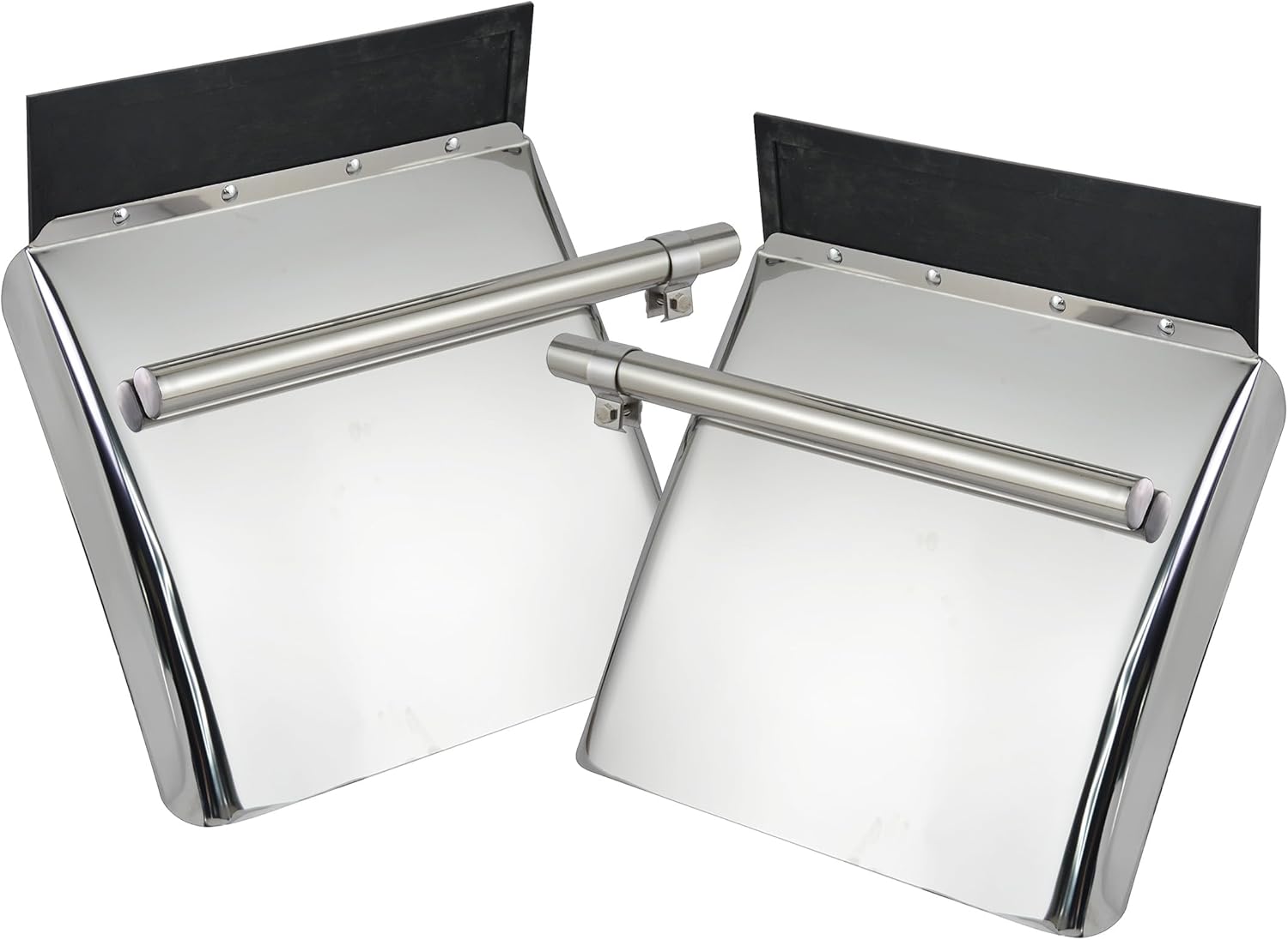 Stainless Steel Quarter Fender Set for Semi Trucks - 24x24 in Pair