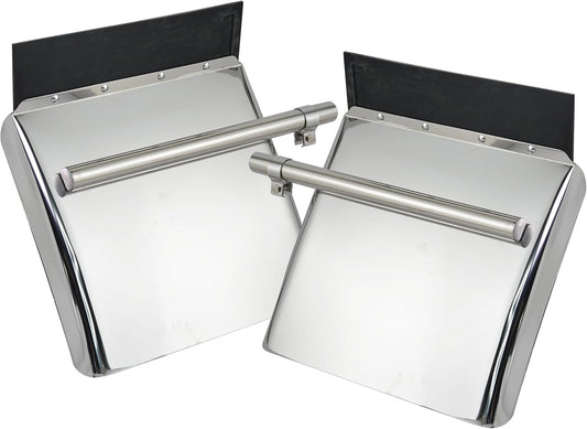 Stainless Steel Quarter Fender Set for Semi Trucks - 24x24 in Pair