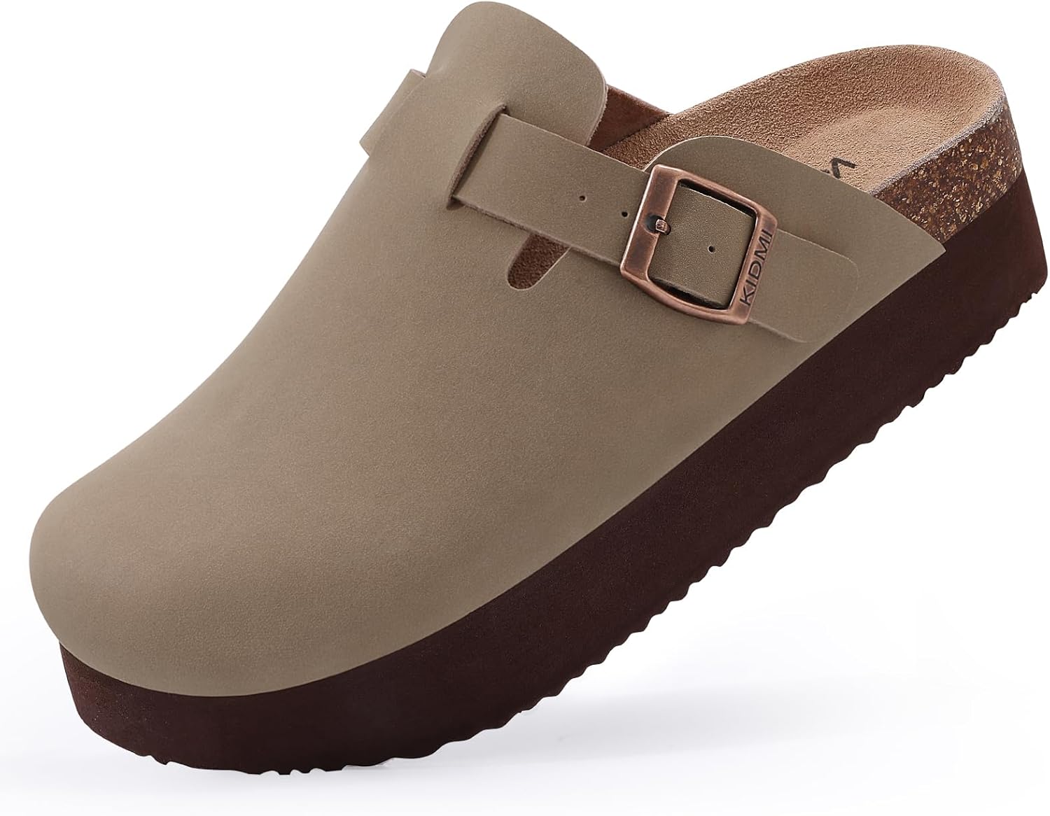 KIDMI Women's Platform Clogs with Cork Footbed for Comfort