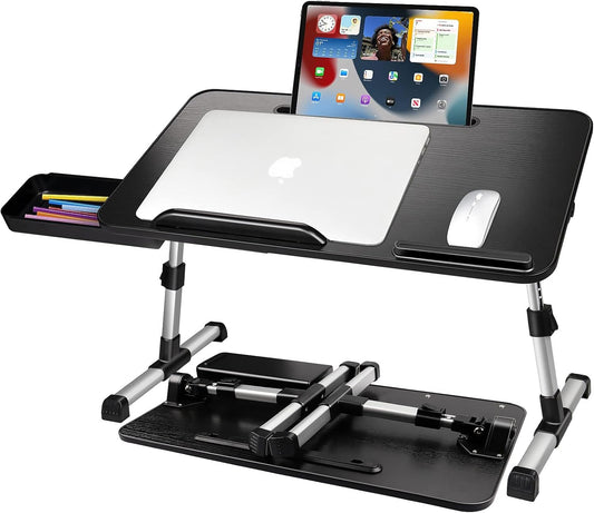 Adjustable Laptop Stand with Tablet Holder & Drawer, Fits up to 15.6, 20.9 x 11.8 - AirOpen