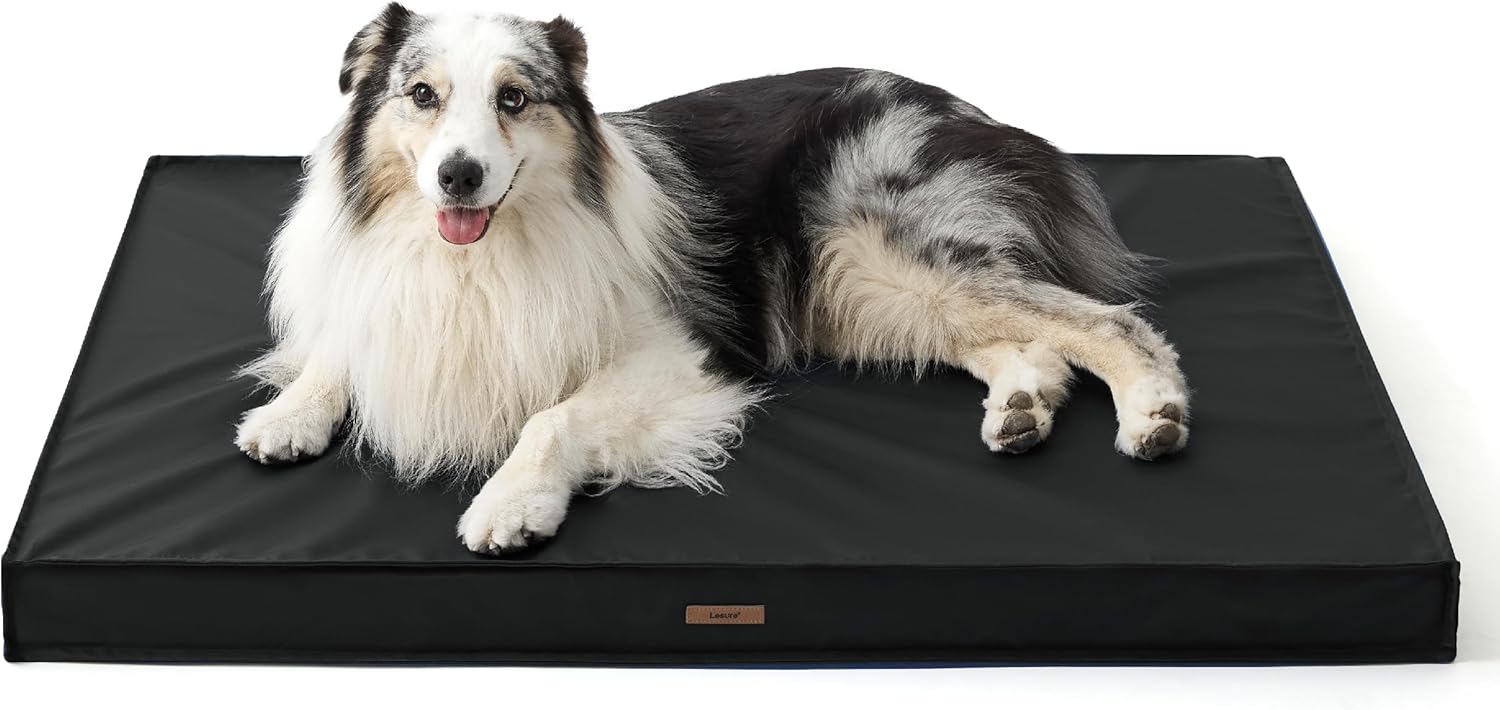Lesure Outdoor Waterproof Dog Bed for Large Dogs with Comfort