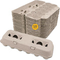 Jumbo Blank Egg Cartons 200 Pack - Secure, Stackable Storage