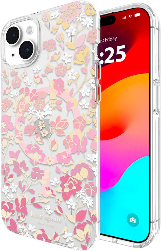 kate spade new york iPhone 15 Plus Case - Flowerbed Pink
