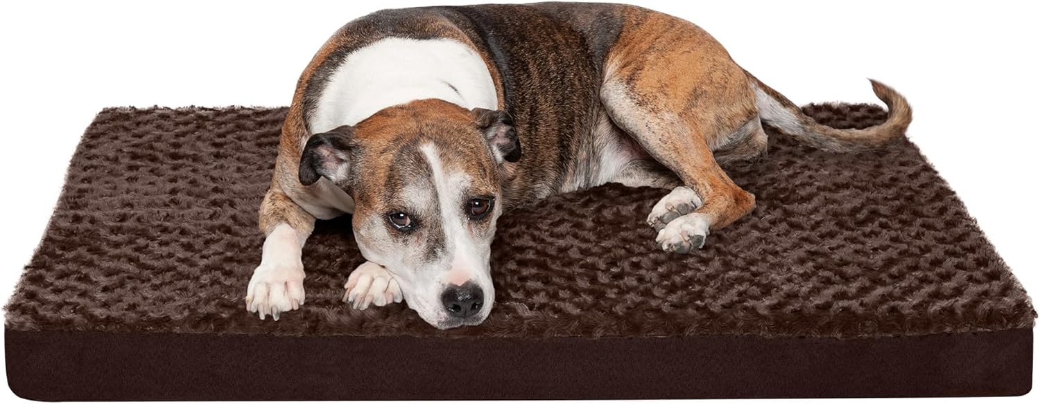 Furhaven Orthopedic Dog Bed for Large/Medium Dogs - Chocolate