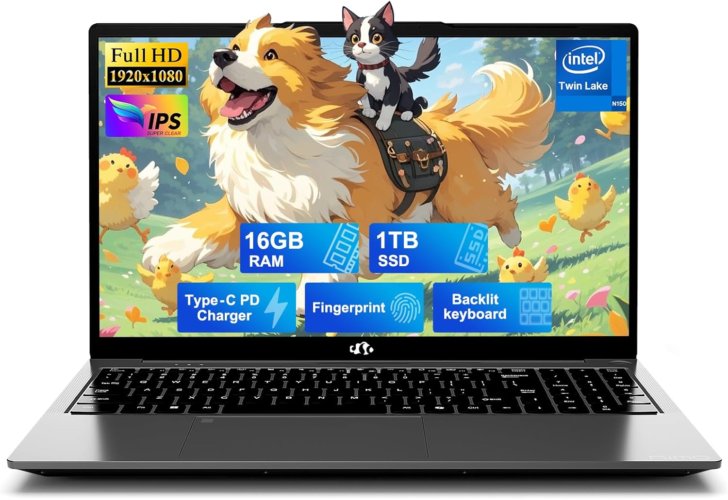 NIMO 15.6 IPS FHD Student Laptop with 16GB RAM and 1TB SSD