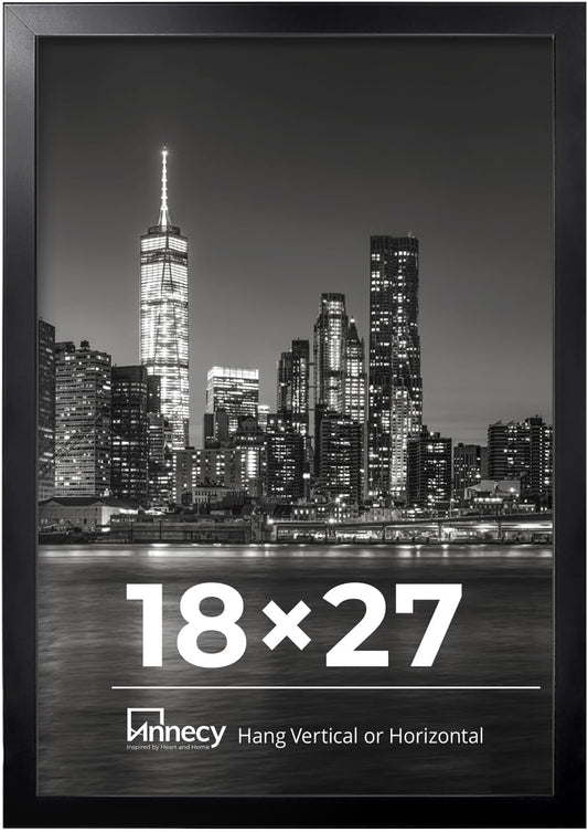 18x27 Picture Frame Black for Wall Decoration and Display