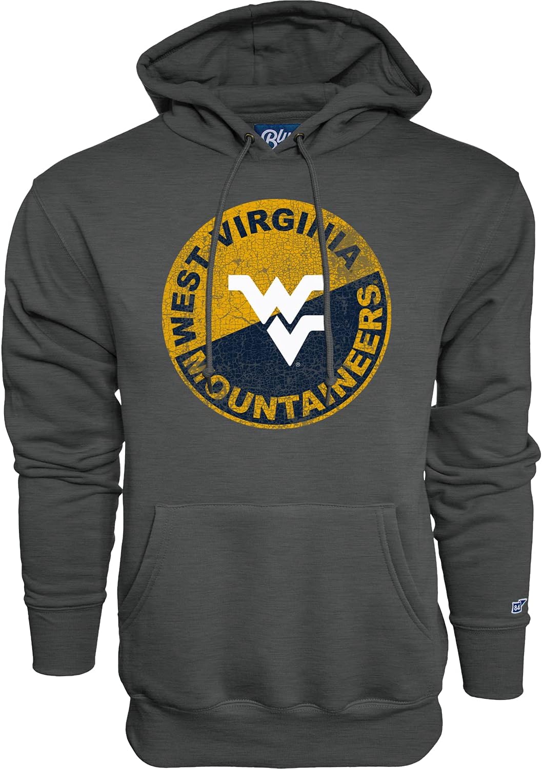 West Virginia Mountaineers Men's Hoodie Vintage Cap Dark Heather