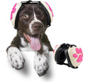 Dog Ear Muffs for Noise Protection (S, White-Pink) - 22dB NRR Calming