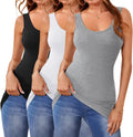 Cotton Long Tank Tops for Women Stretchy Sleeveless (Style ZRPV)