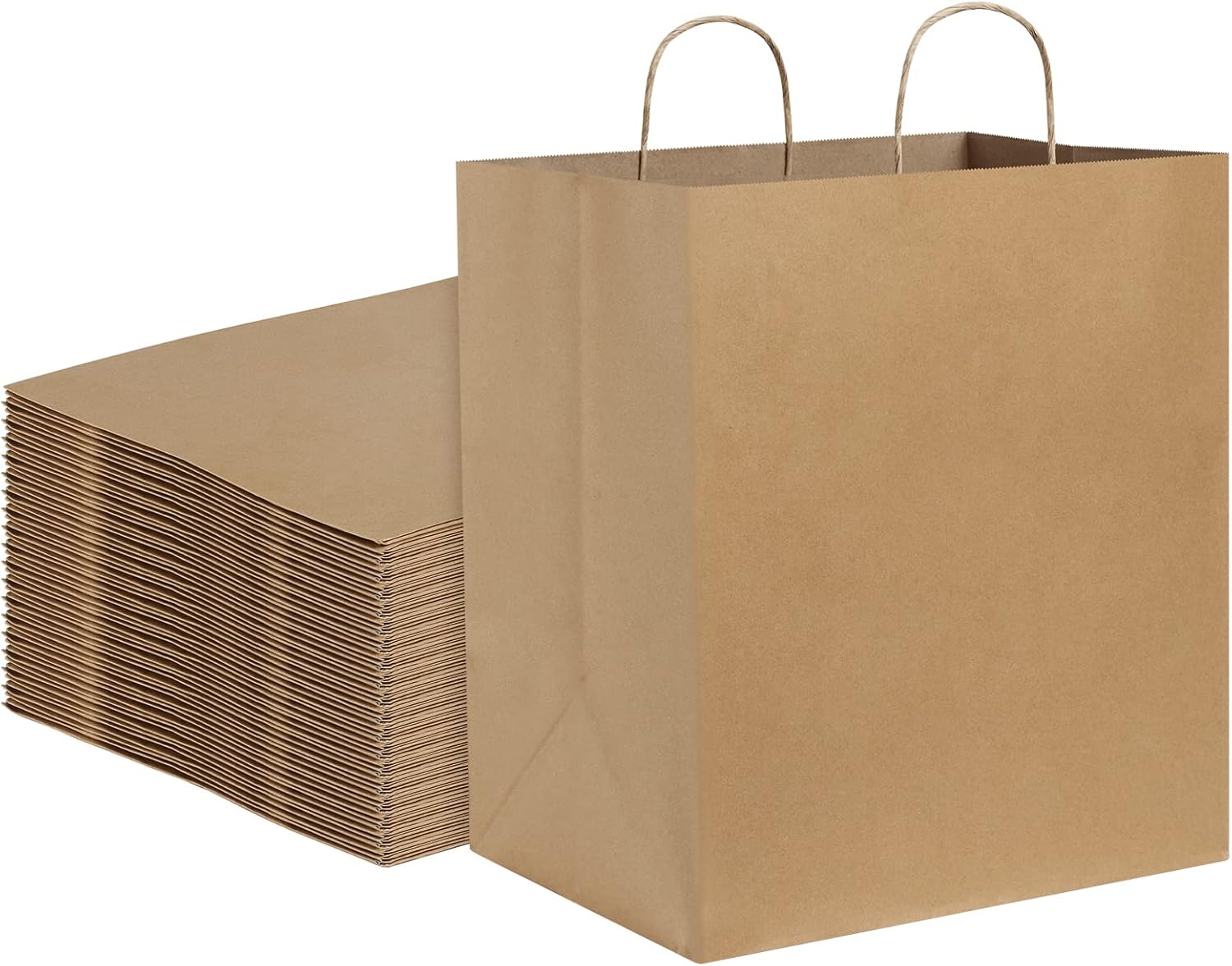 BagDream Kraft Paper Bags 50Pcs 14x10x15.75 for Gifts and More