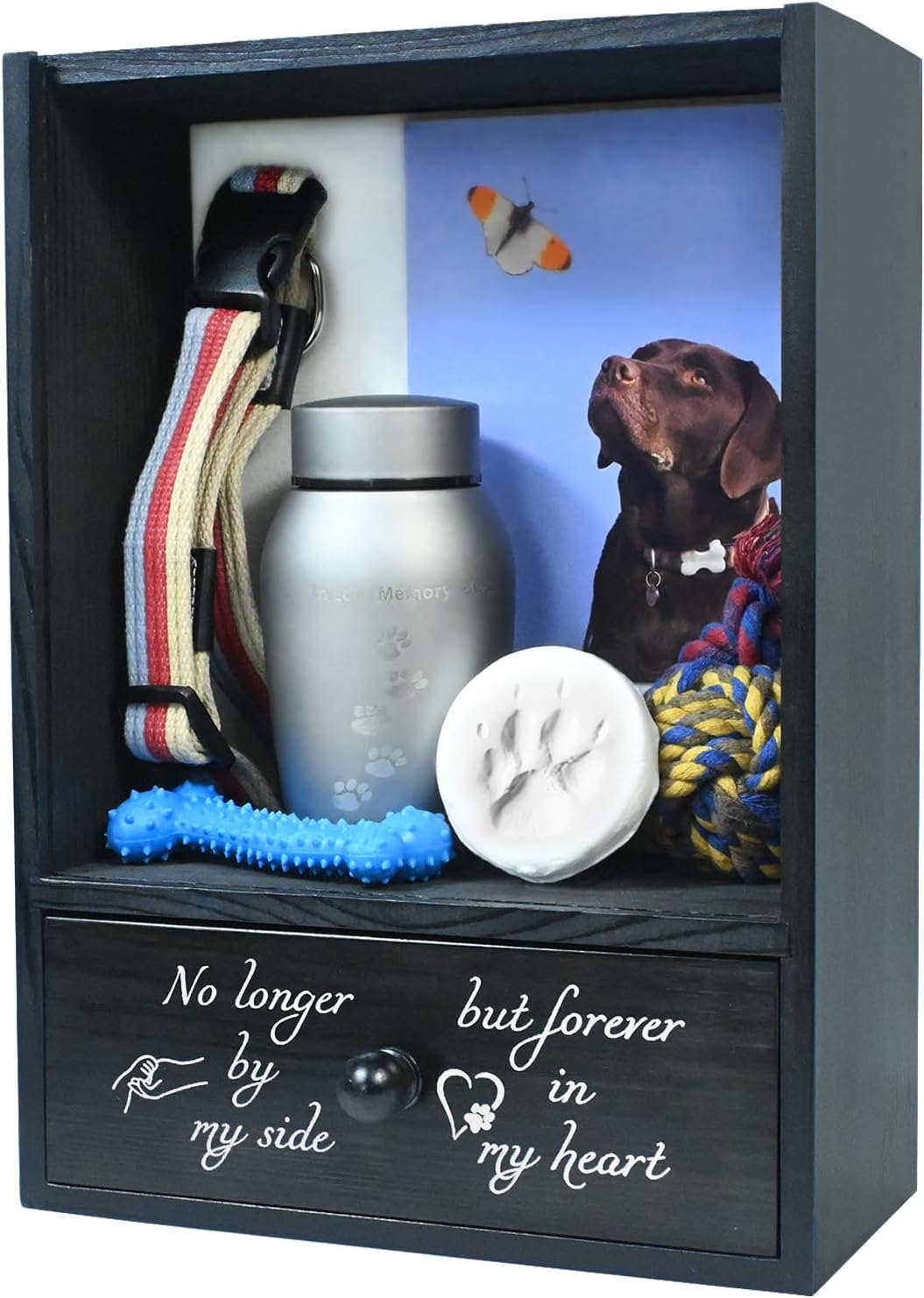 Pet Memorial Shadow Box Keepsake for Dog Death Sympathy Gift