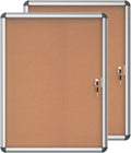 26x20 Enclosed Bulletin Board 2 Pack - Lockable Cork Display