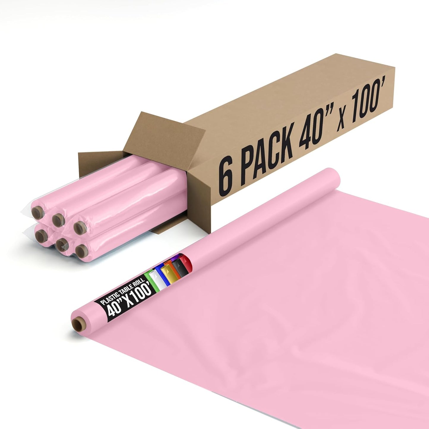 Premium Pink Plastic Table Cover Roll for All Occasions