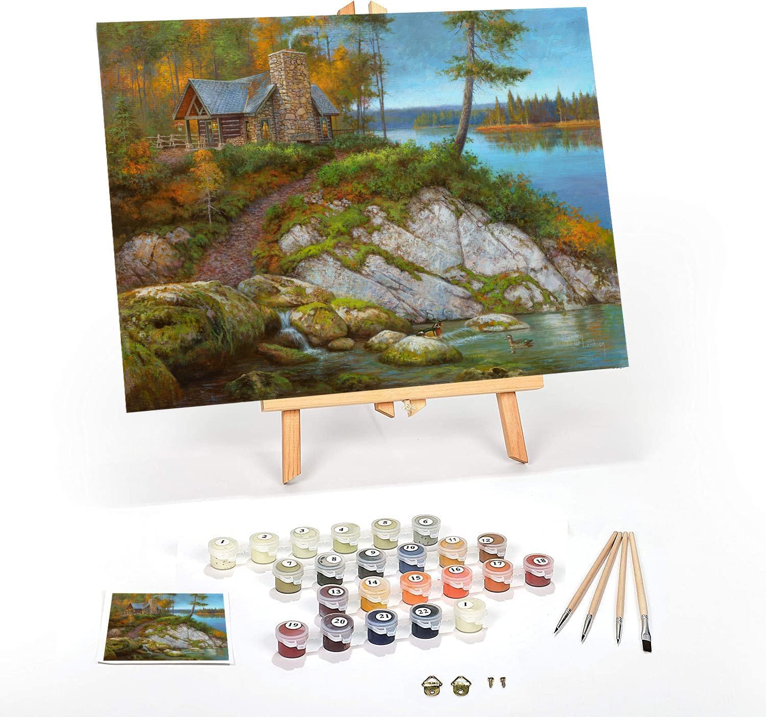 Ledgebay DIY Paint by Numbers Kit for Adults - Framed Canvas Fun