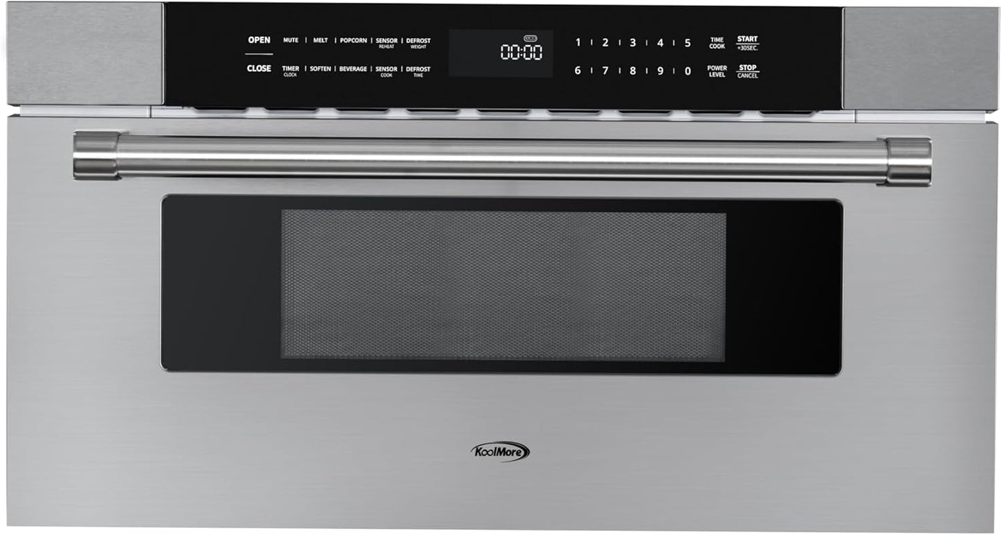 Effortless Cooking: KoolMore 30 in Stainless-Steel Microwave Drawer