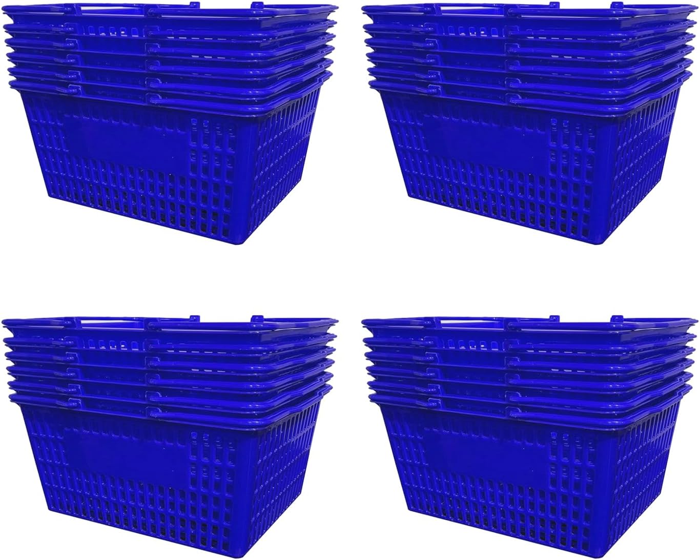 Stackable Plastic Shopping Baskets for Grocery and Retail Use