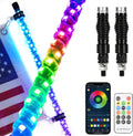 Upgraded 3FT RGB Whip Lights for UTV ATV Jeep Off-Road Fun