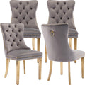 Velvet Dining Chairs Set of 4 for Stylish Kitchen Decor