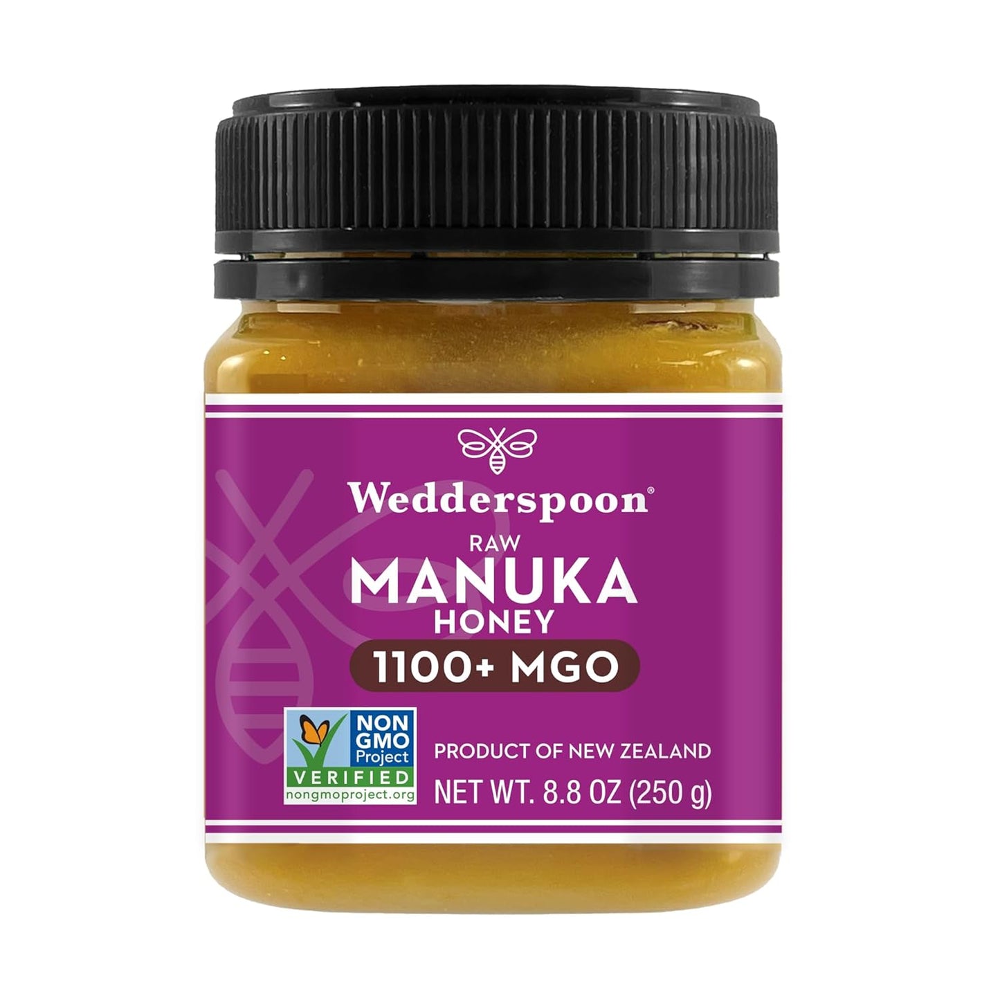 Wedderspoon Raw Premium Manuka Honey 1100+ MGO for Wellness