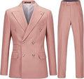 Men's Slim Fit 2 Piece Double Breasted Suit - Smart Business Wear