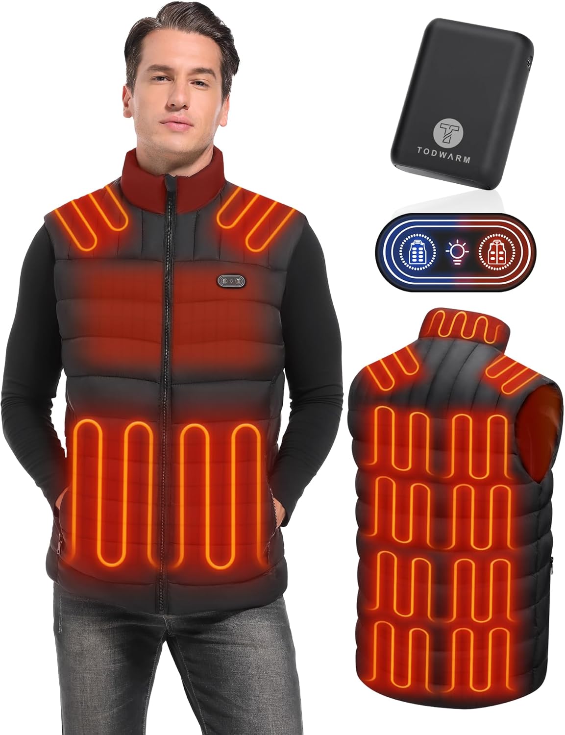 Heated Vest Men Electric Heating Vest for Winter Hunting