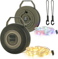 2-Pack Rechargeable Camping String Lights - 7 Modes, 65.6FT Total!