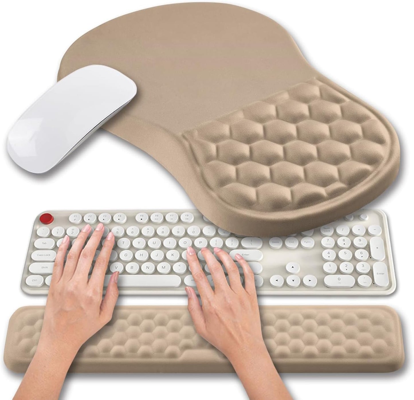 Hokafenle Ergonomic Mouse Pad Wrist Support for Comfort & Relief