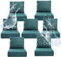 6 in Thicker Outdoor Chair Cushion 7 Sets - Waterproof Patio Comfort