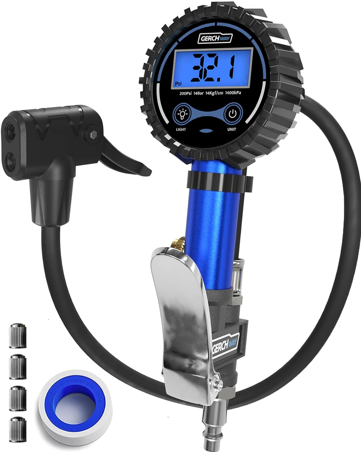 Digital Bike Tire Inflator - Quick Presta Valve Conversion!