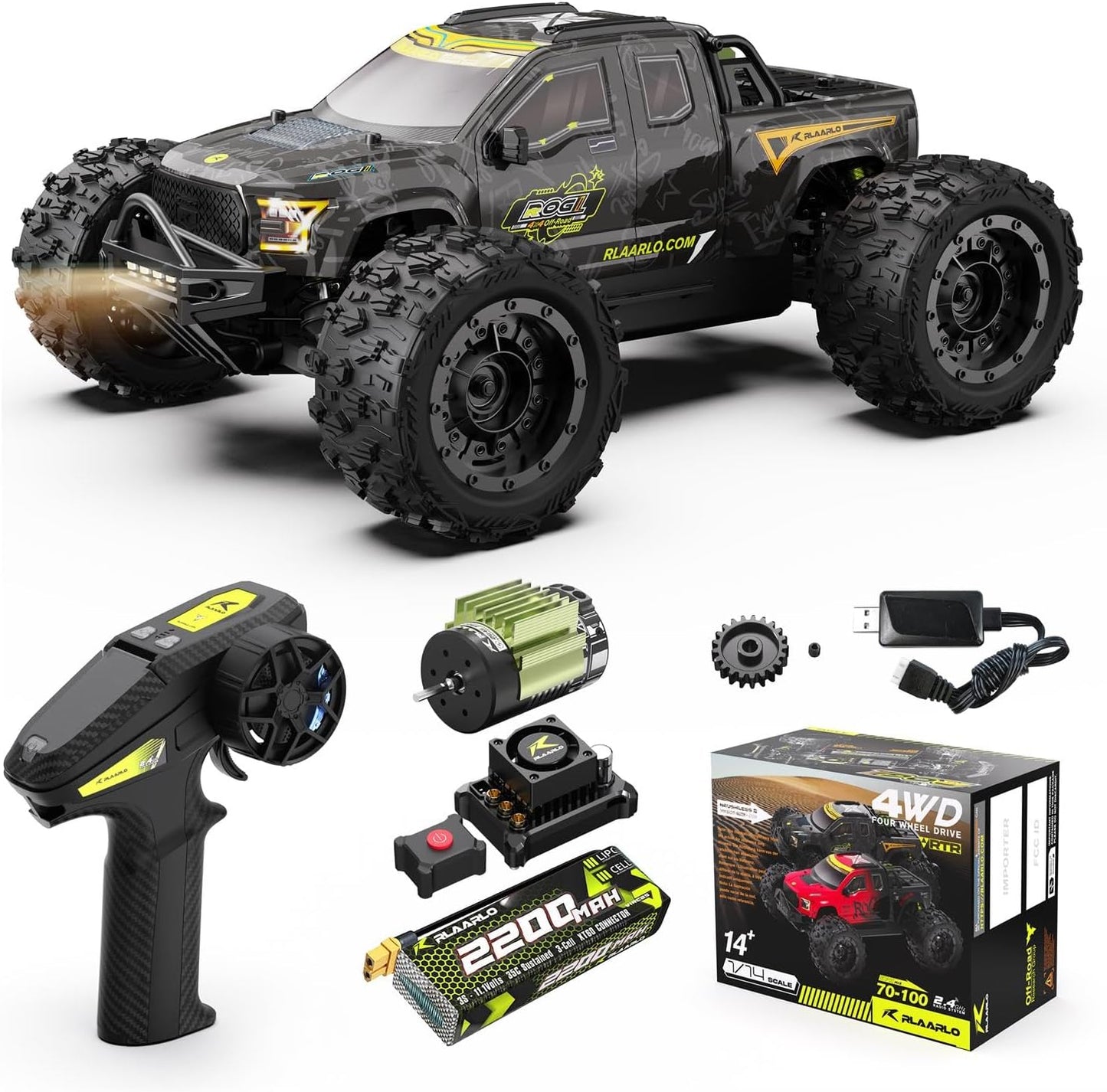 Top Speed 60+ MPH Brushless RC Truck - Ultimate Off-Road Thrills!