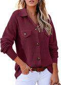 Astylish Women Waffle Chunky Knit Cardigan Sweater - Cozy Fall