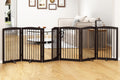 Freestanding Pet Gate with Door - Tall Extra Wide 120 in Safety Fence
