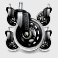ATruck PU Office Chair Wheels 3 in - Smooth Silent Casters