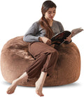 Comfy 3Ft Memory Foam Bean Bag Chair - Removable Flannel Cover