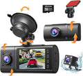 Gloryes 3 Channel Dash Cam Bundle: IR Night Vision, 24H Parking Monitor