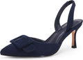 Coutgo Womens Slingback Kitten Heel Pumps - Elegant Everyday Wear
