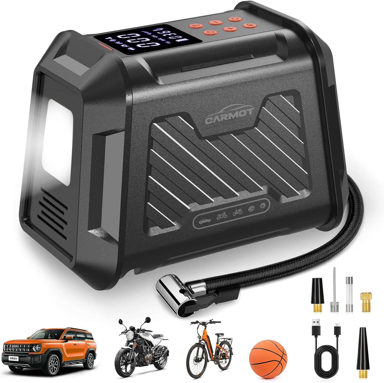 CARMOT Cordless Tire Inflator: 3X Faster Inflation