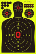12x18 in Silhouette Splatter Targets - Bright Fluorescent Yellow