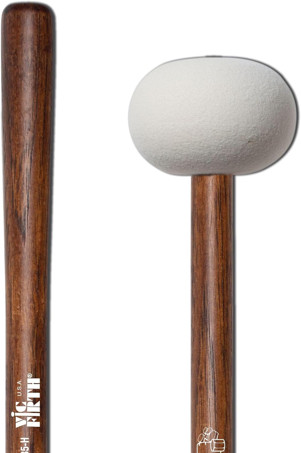 Vic Firth Corpsmaster Bass Mallet with Hard Felt Heads