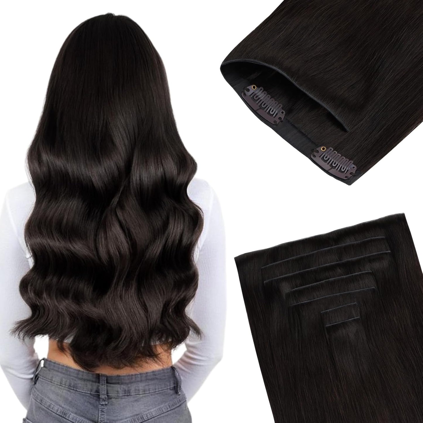 GOO GOO Invisi Edge Clip in Hair Extensions for Natural Look