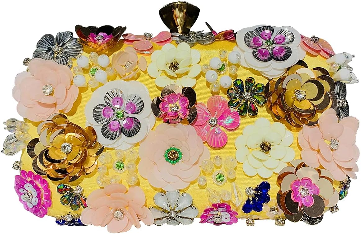 Lanpet Women Clutches Flower Evening Handbag for All Occasions