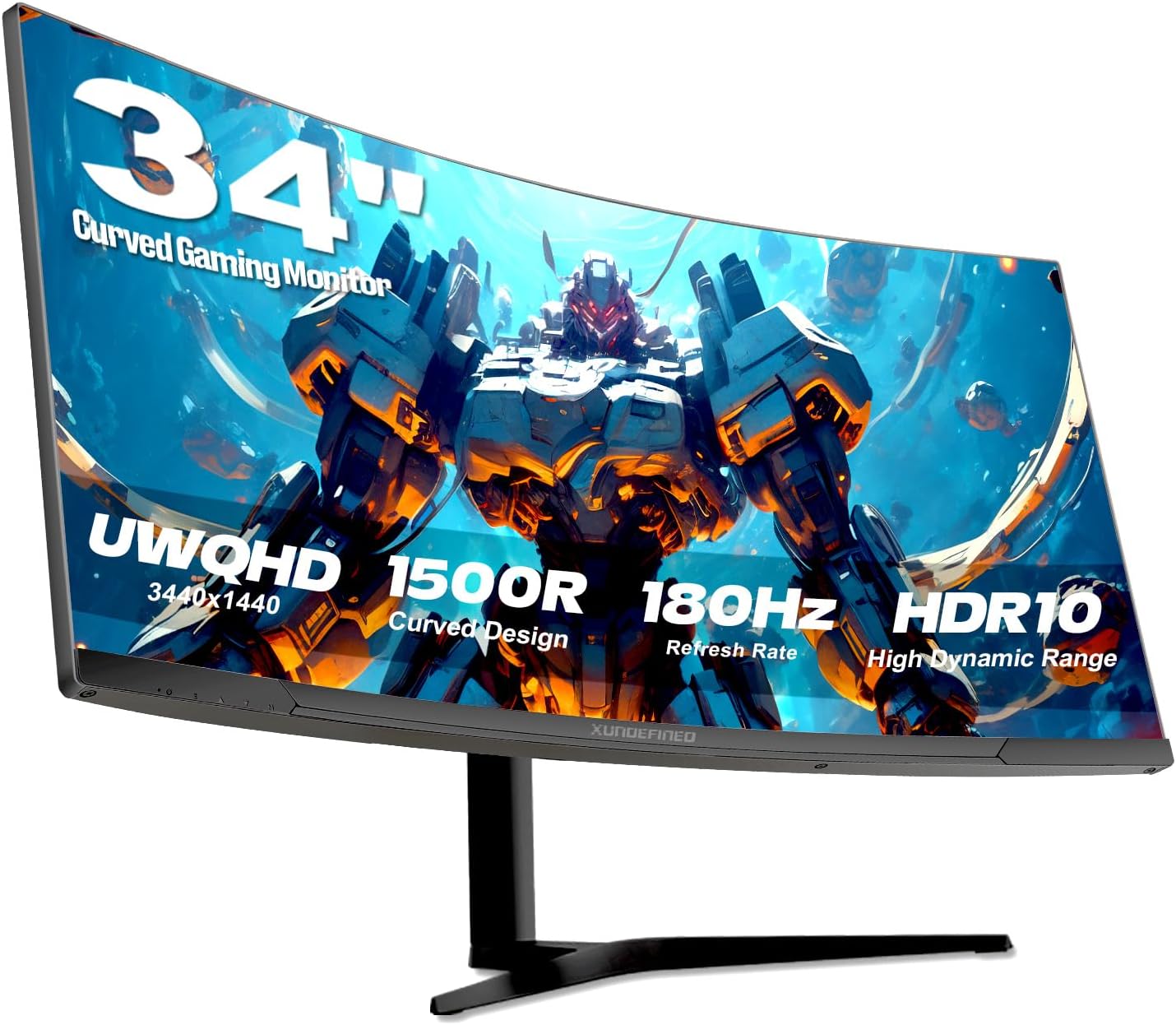 Immersive 180Hz Curved Gaming Monitor - Ultrawide UWQHD 3440x1440