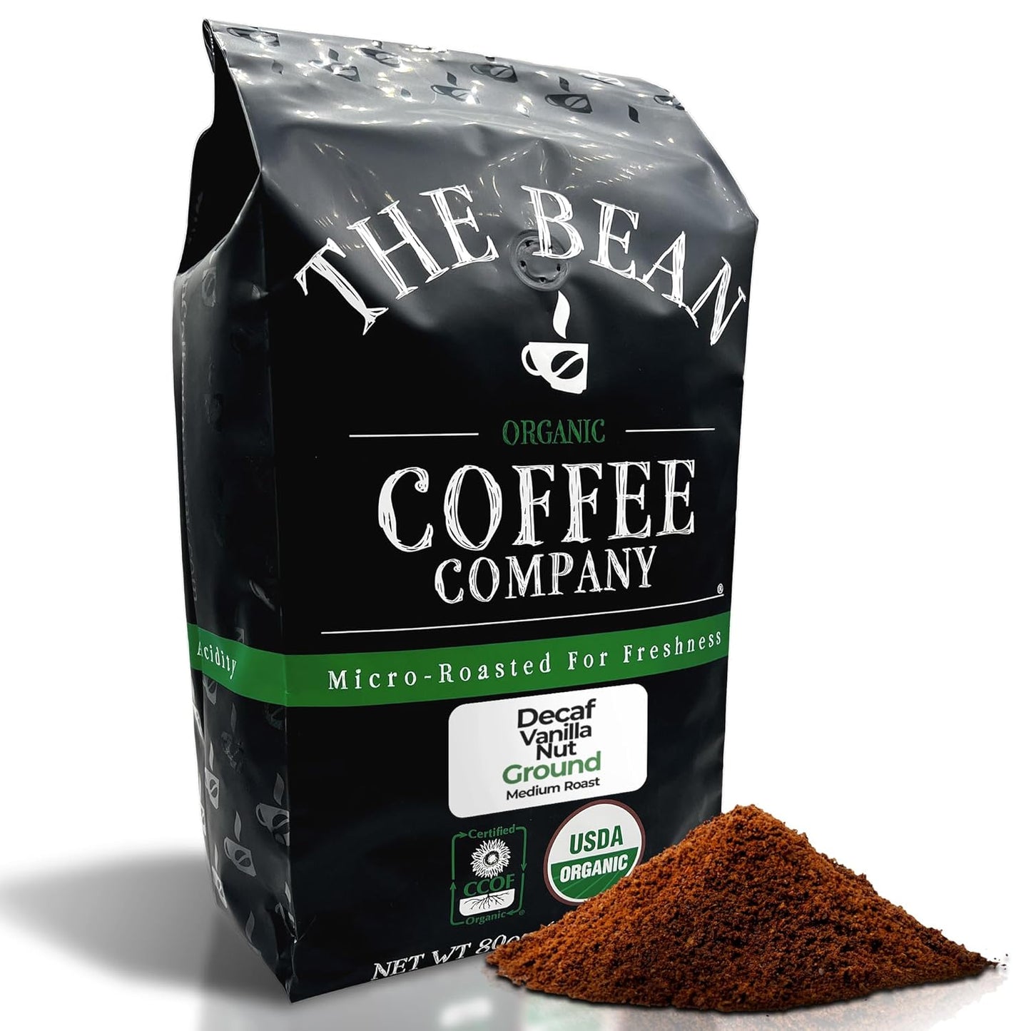 Organic Decaf Vanilla Nut Ground Coffee for a Rich Flavor