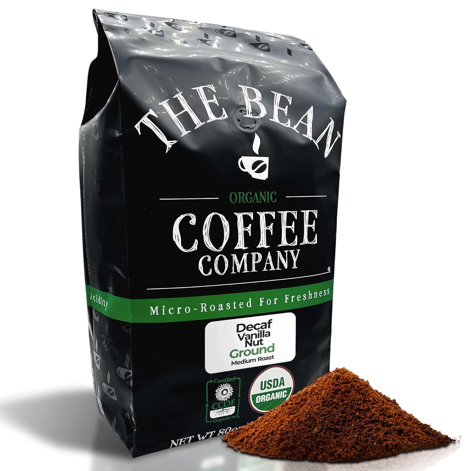 Organic Decaf Vanilla Nut Ground Coffee for a Rich Flavor