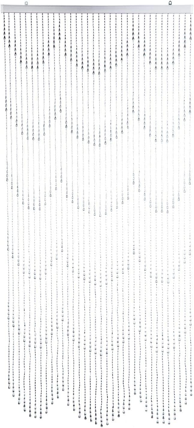 FlavorThings Raindrops Iridescent Beaded Curtain for Home Decor
