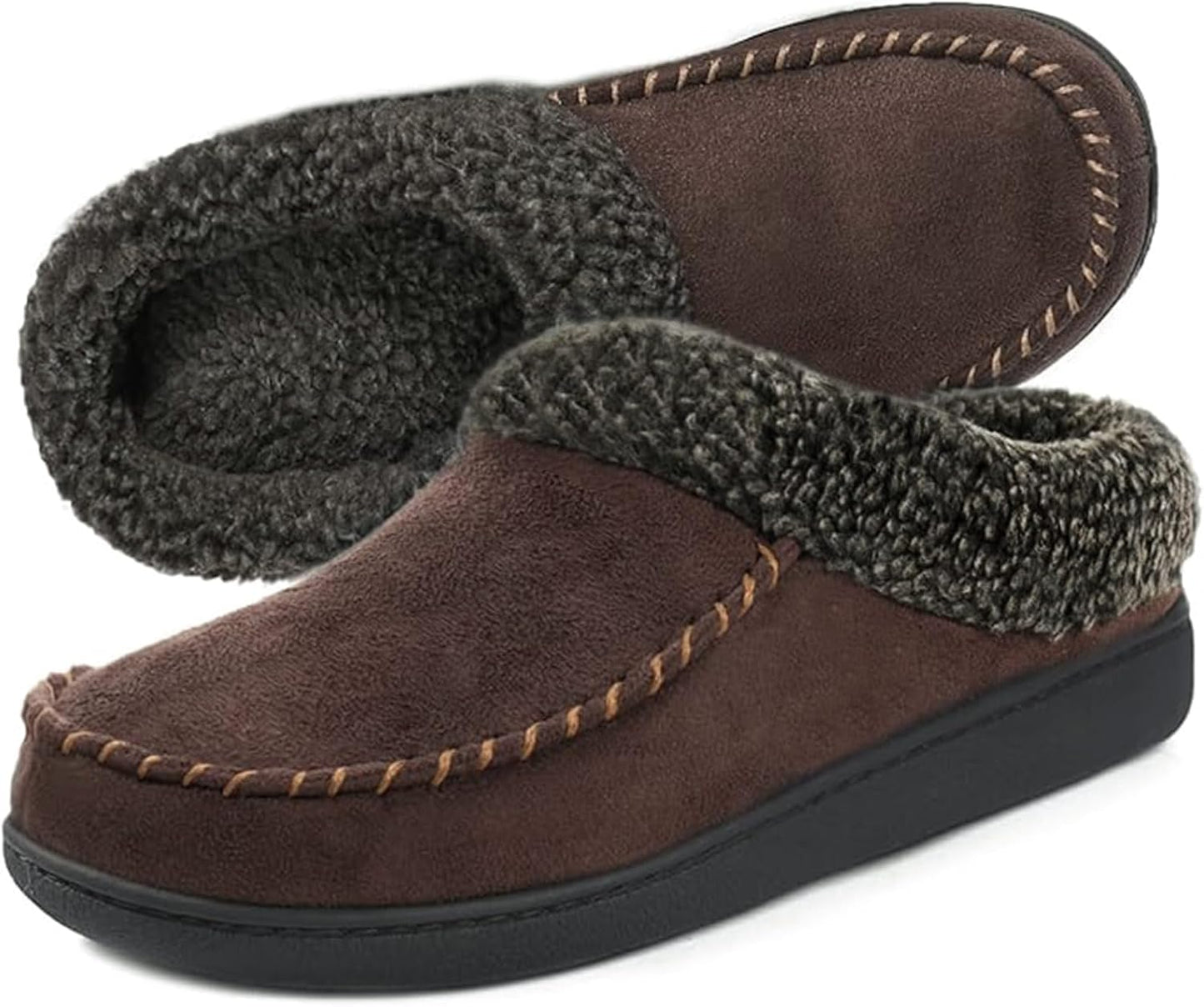 ULTRAIDEAS Men's Nealon Moccasin Clog Slipper for Comfort