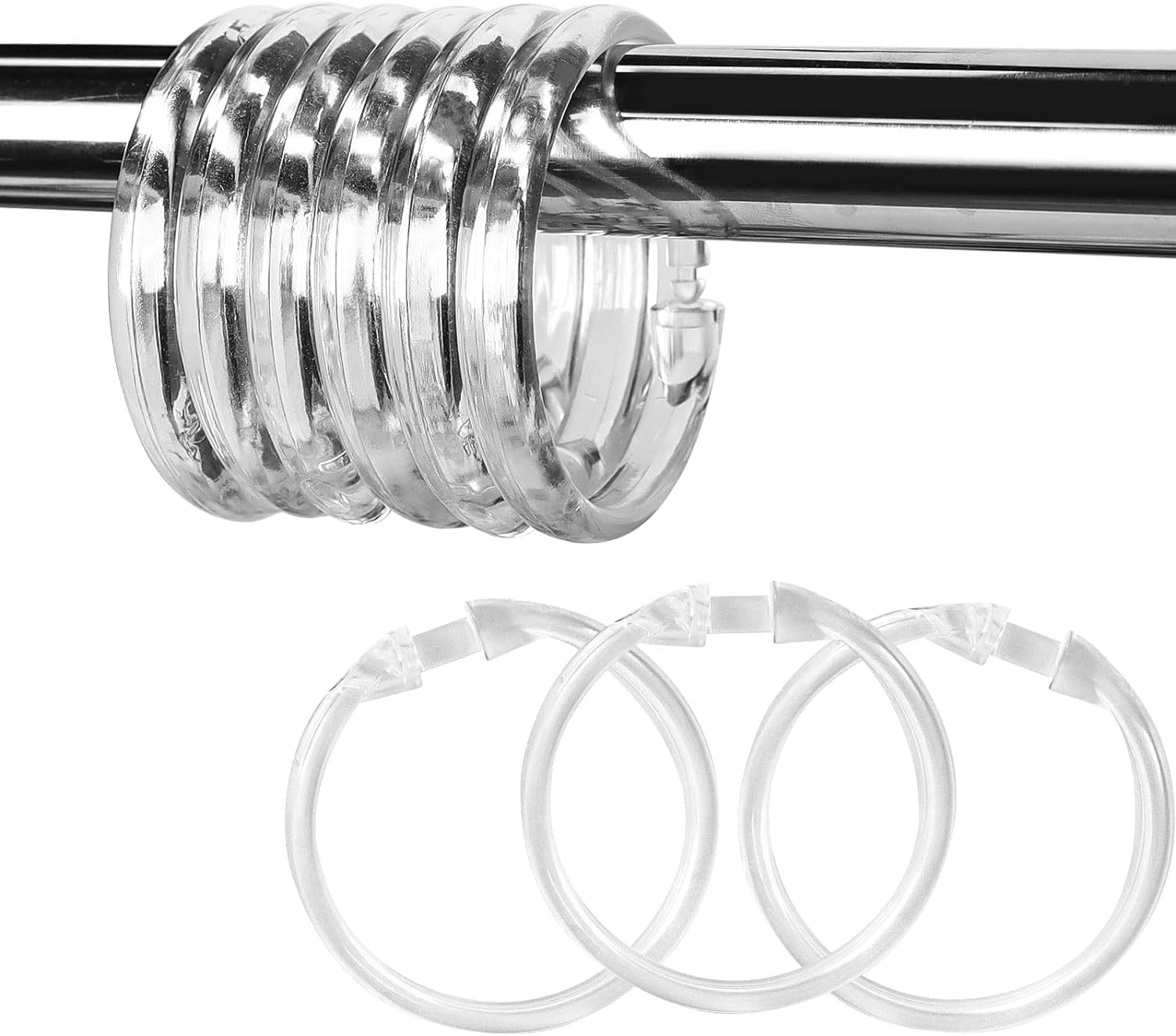 Easy Snap Closure O Shape Shower Hooks